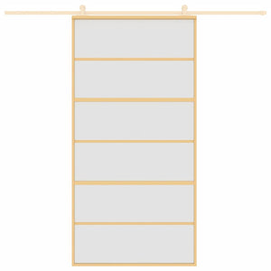 Schiebetür Golden 102,5x205 cm Matt ESG-Glas und Aluminium