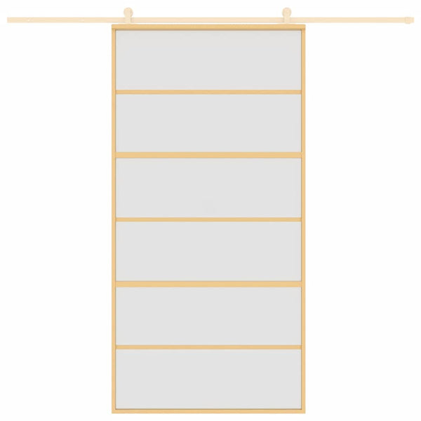 Schiebetür Golden 102,5x205 cm Matt ESG-Glas und Aluminium