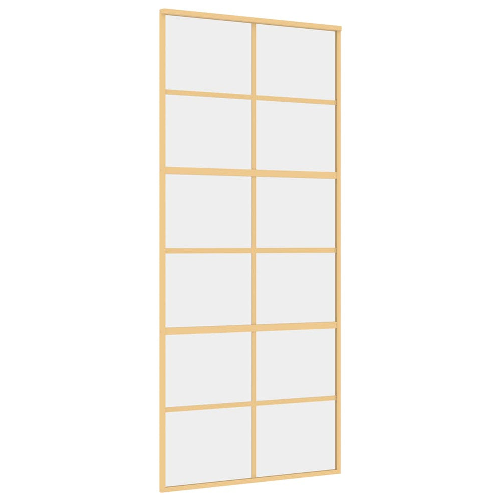 Schiebetür Golden 90x205 cm ESG-Klarglas und Aluminium