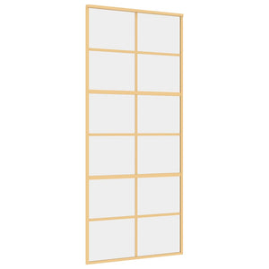 Schiebetür Golden 90x205 cm ESG-Klarglas und Aluminium