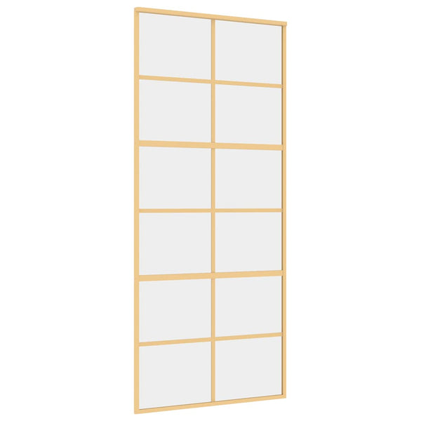Schiebetür Golden 90x205 cm ESG-Klarglas und Aluminium