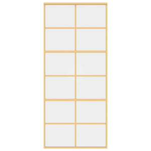 Schiebetür Golden 90x205 cm ESG-Klarglas und Aluminium