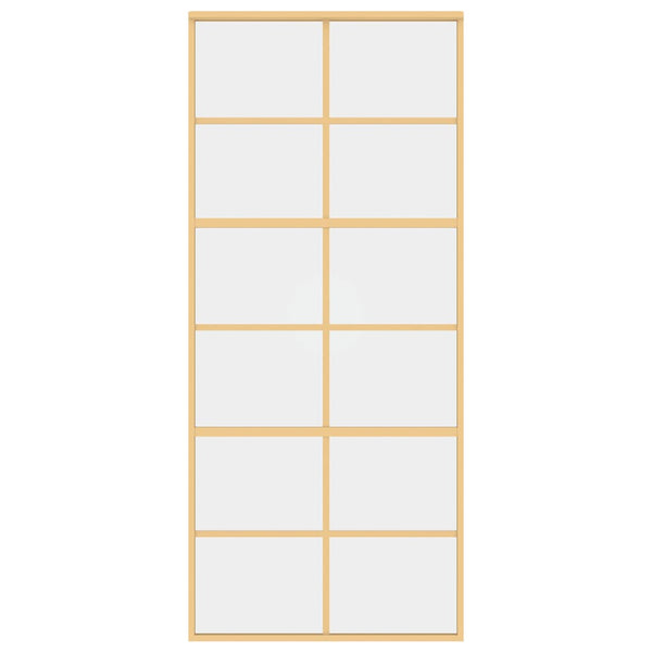 Schiebetür Golden 90x205 cm ESG-Klarglas und Aluminium