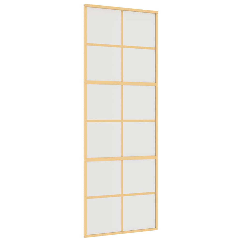 Schiebetür Golden 76x205 cm Matt ESG-Glas und Aluminium