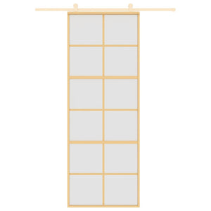 Schiebetür Golden 76x205 cm Matt ESG-Glas und Aluminium