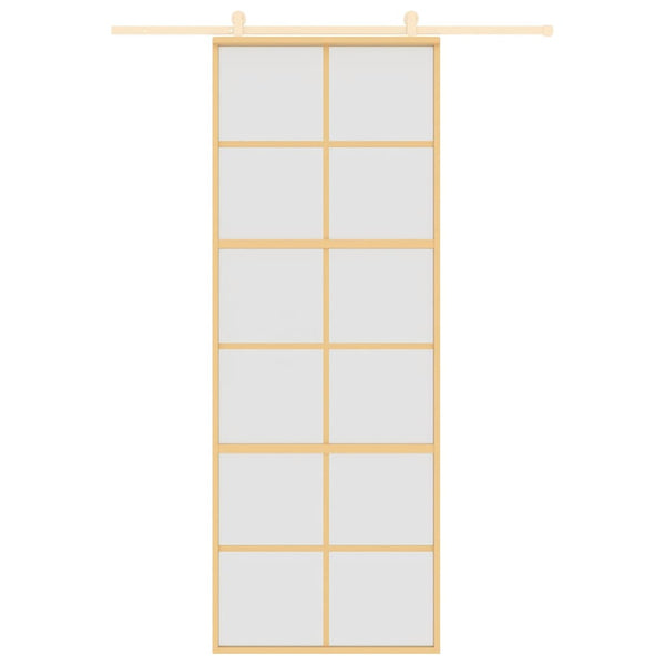 Schiebetür Golden 76x205 cm Matt ESG-Glas und Aluminium