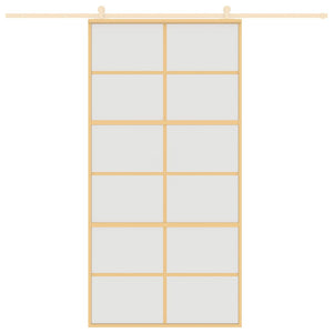 Schiebetür Golden 102,5x205 cm Matt ESG-Glas und Aluminium