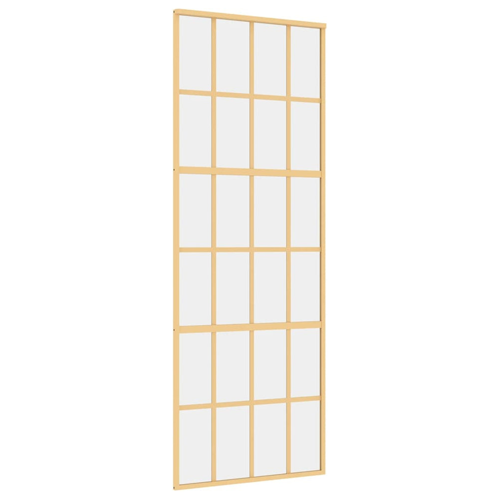 Schiebetür Golden 76x205 cm ESG-Klarglas und Aluminium