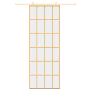 Schiebetür Golden 76x205 cm ESG-Klarglas und Aluminium