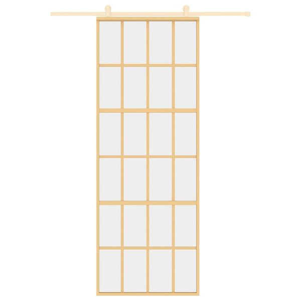 Schiebetür Golden 76x205 cm ESG-Klarglas und Aluminium