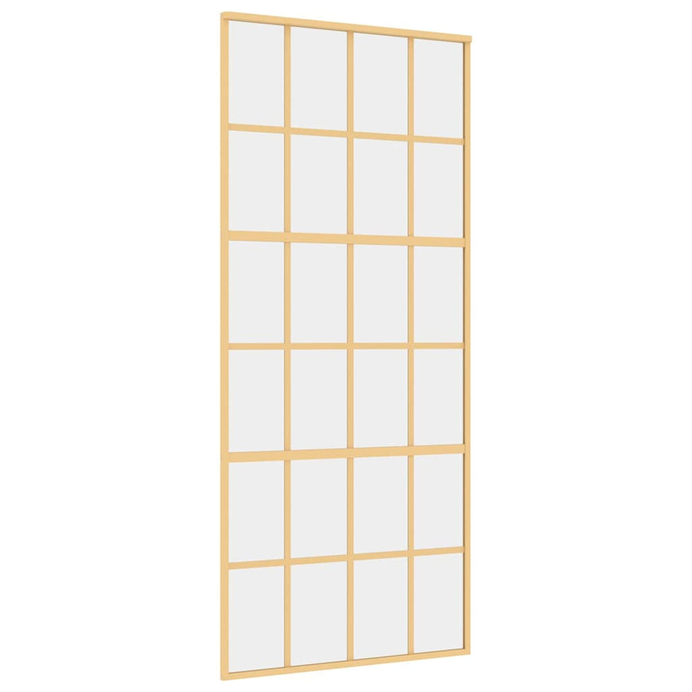 Schiebetür Golden 90x205 cm ESG-Klarglas und Aluminium