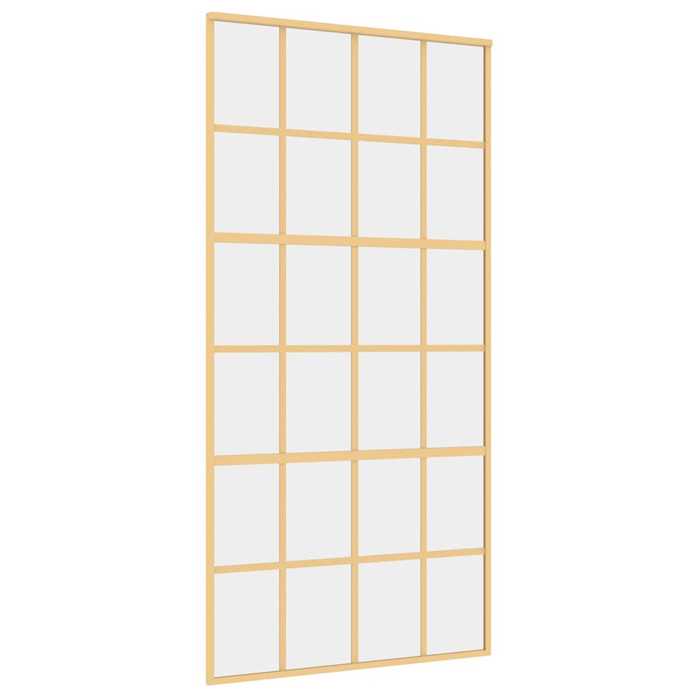 Schiebetür Golden 102,5x205 cm ESG-Klarglas und Aluminium