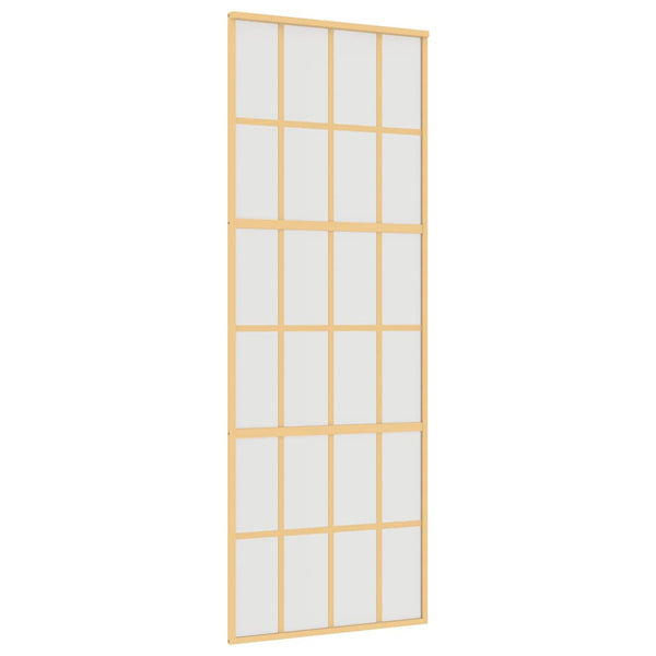 Schiebetür Golden 76x205 cm Matt ESG-Glas und Aluminium