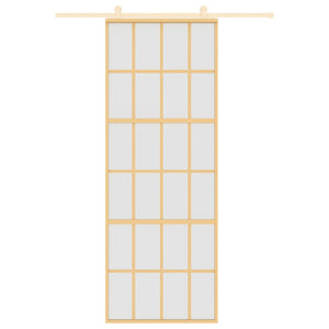 Schiebetür Golden 76x205 cm Matt ESG-Glas und Aluminium