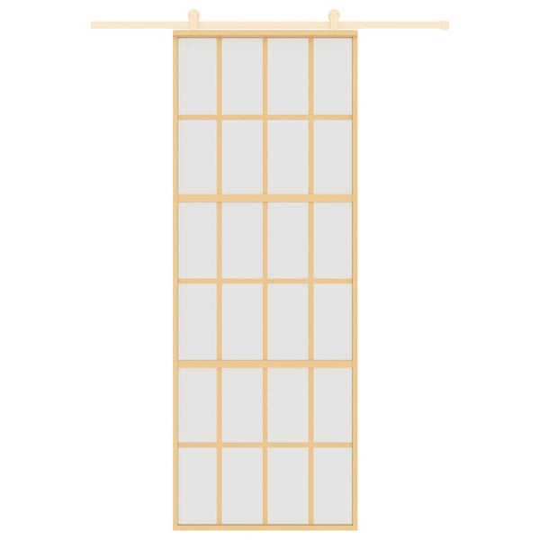 Schiebetür Golden 76x205 cm Matt ESG-Glas und Aluminium