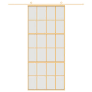 Schiebetür Golden 90x205 cm Matt ESG-Glas und Aluminium
