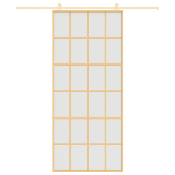 Schiebetür Golden 90x205 cm Matt ESG-Glas und Aluminium
