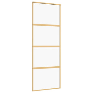 Schiebetür Golden 76x205 cm ESG-Klarglas und Aluminium