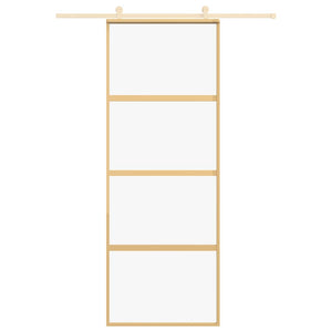 Schiebetür Golden 76x205 cm ESG-Klarglas und Aluminium