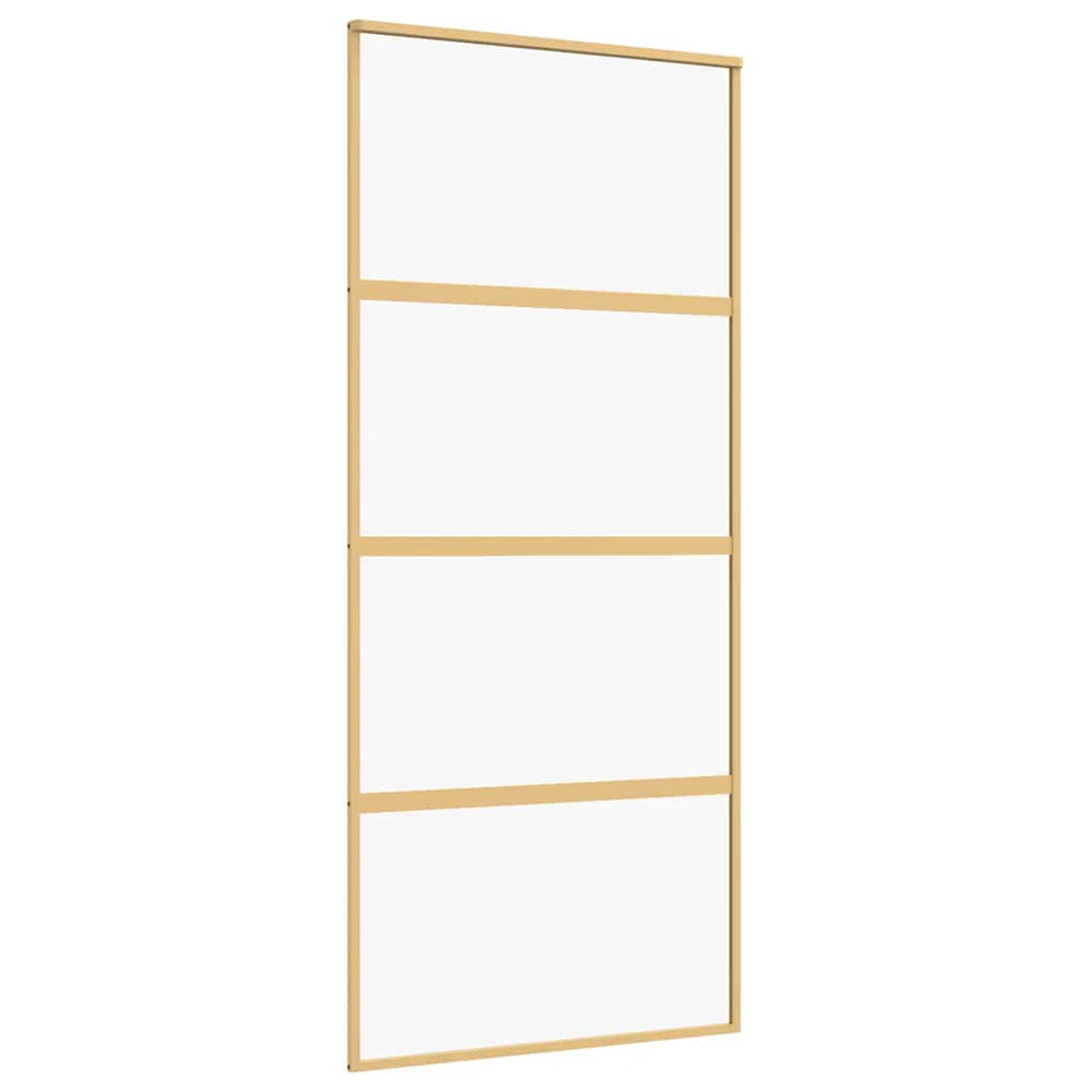 Schiebetür Golden 90x205 cm ESG-Klarglas und Aluminium