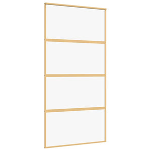 Schiebetür Golden 102,5x205 cm ESG-Klarglas und Aluminium