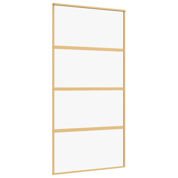 Schiebetür Golden 102,5x205 cm ESG-Klarglas und Aluminium
