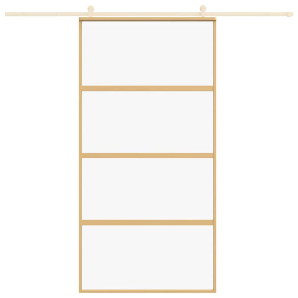 Schiebetür Golden 102,5x205 cm ESG-Klarglas und Aluminium