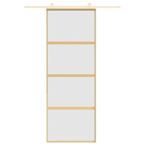Schiebetür Golden 76x205 cm Matt ESG-Glas und Aluminium