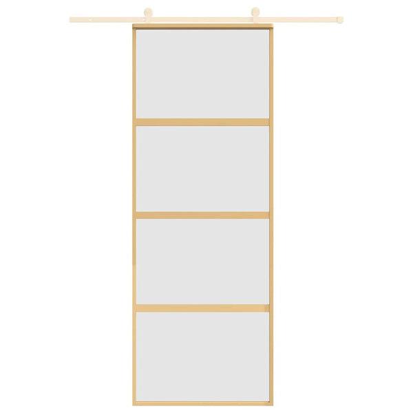 Schiebetür Golden 76x205 cm Matt ESG-Glas und Aluminium
