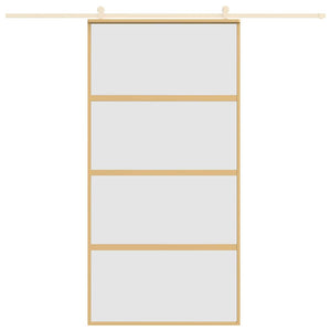 Schiebetür Golden 102,5x205 cm Matt ESG-Glas und Aluminium