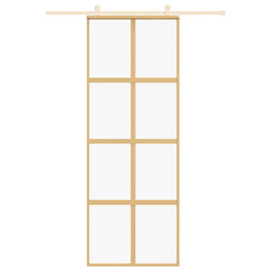 Schiebetür Golden 76x205 cm ESG-Klarglas und Aluminium