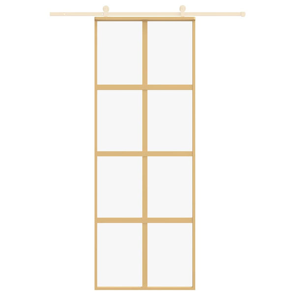 Schiebetür Golden 76x205 cm ESG-Klarglas und Aluminium