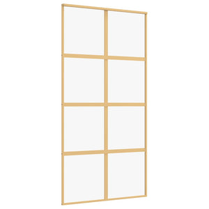 Schiebetür Golden 102,5x205 cm ESG-Klarglas und Aluminium