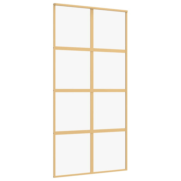 Schiebetür Golden 102,5x205 cm ESG-Klarglas und Aluminium
