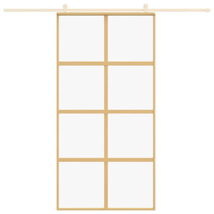 Schiebetür Golden 102,5x205 cm ESG-Klarglas und Aluminium