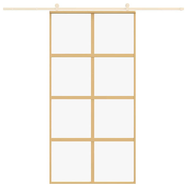 Schiebetür Golden 102,5x205 cm ESG-Klarglas und Aluminium