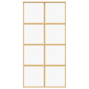 Schiebetür Golden 102,5x205 cm ESG-Klarglas und Aluminium