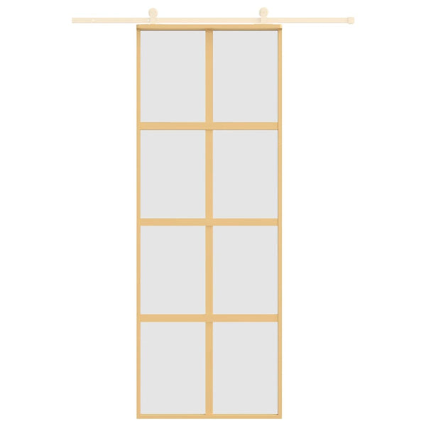 Schiebetür Golden 76x205 cm Matt ESG-Glas und Aluminium