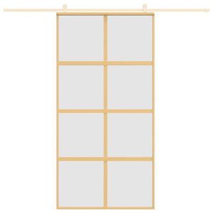 Schiebetür Golden 102,5x205 cm Matt ESG-Glas und Aluminium