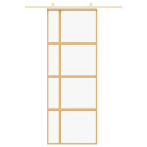 Schiebetür Golden 76x205 cm ESG-Klarglas und Aluminium