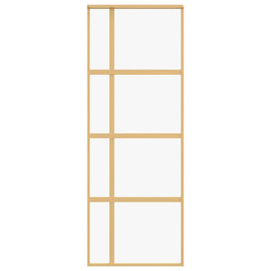 Schiebetür Golden 76x205 cm ESG-Klarglas und Aluminium