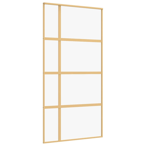 Schiebetür Golden 102,5x205 cm ESG-Klarglas und Aluminium