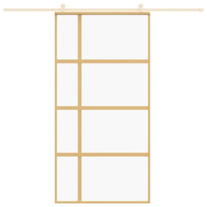 Schiebetür Golden 102,5x205 cm ESG-Klarglas und Aluminium