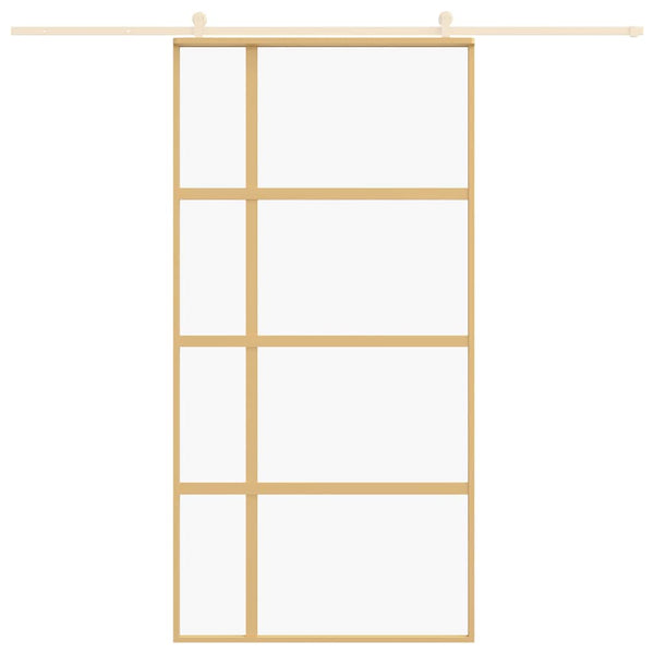 Schiebetür Golden 102,5x205 cm ESG-Klarglas und Aluminium
