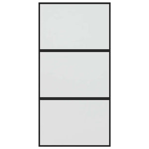 Schiebetür Schwarz 102,5x205 cm Hartglas und Aluminium