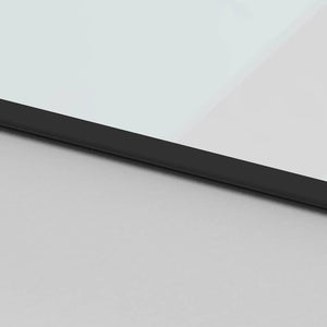 Schiebetür Schwarz 76x205 cm Hartglas und Aluminium