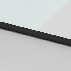 Schiebetür Schwarz 90x205 cm Hartglas und Aluminium