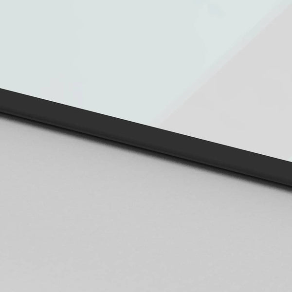 Schiebetür Schwarz 102,5x205 cm Hartglas und Aluminium