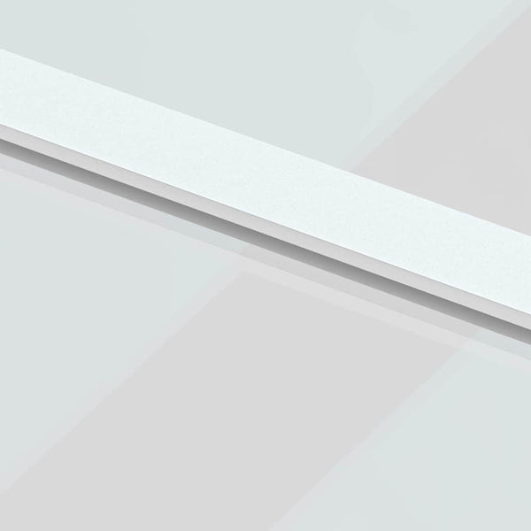Schiebetür Weiß 90x205 cm Hartglas und Aluminium