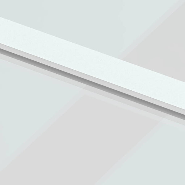 Schiebetür Weiß 102,5x205 cm Hartglas und Aluminium